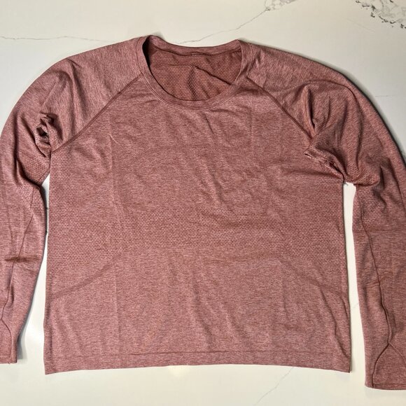 Lululemon  Swiftly Tech Long Sleeve Shirt 2.0 *Race Length Spiced Chai/Pink Rose - Picture 3 of 15